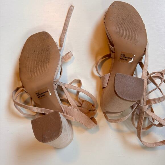 Lulus Women’s Strappy Ankle High Heel Sandals Sz 7 - Picture 5 of 7